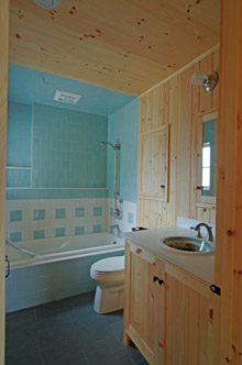 custom bathroom cabinets - pine