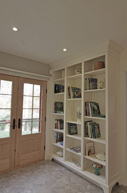 built-in bookshelf