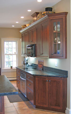 beautiful cherry wood cabinets