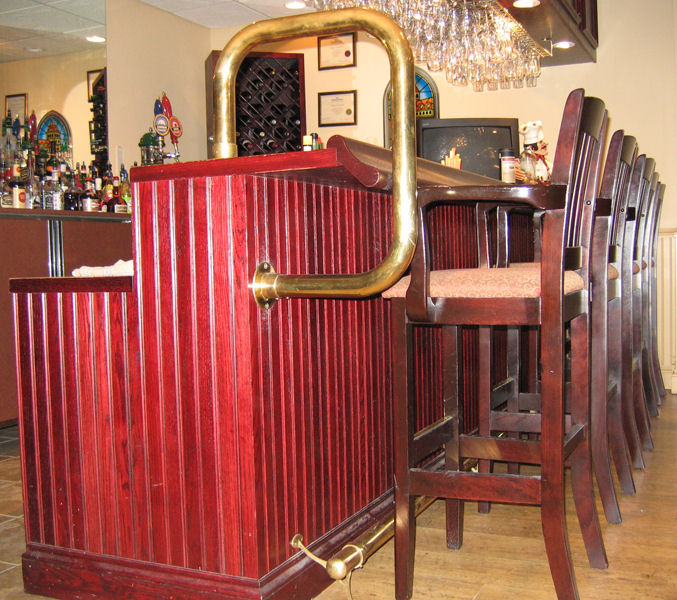 bar and row of chairs