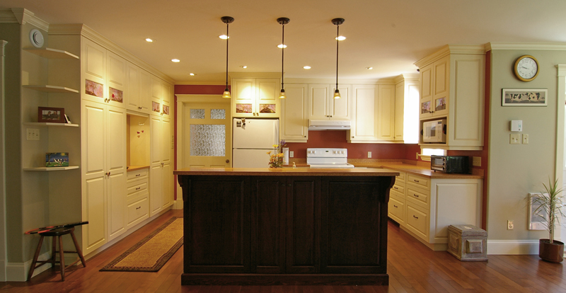 designer kitchen in beautiful home