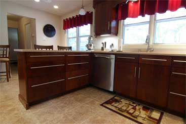beautiful hardwood cabinets