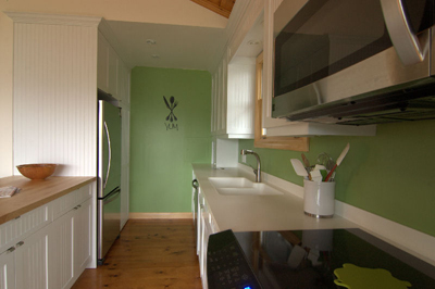 efficient painted kitchen