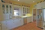 spacious painted kitchen