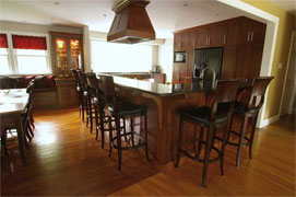 custom bar in an island