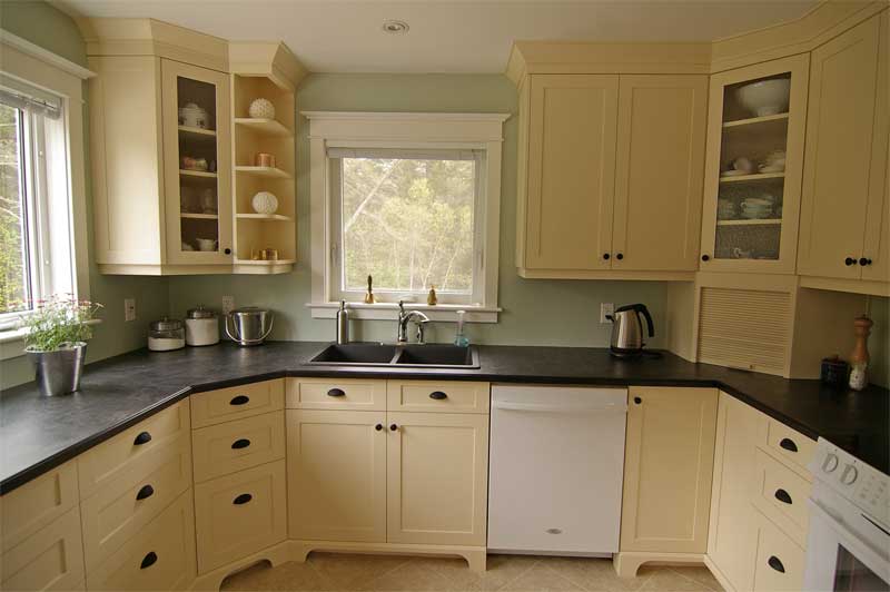 efficient painted kitchen