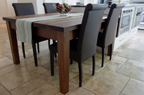 beautiful designer kitchen & custom walnut table