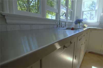 stainless steel countertop