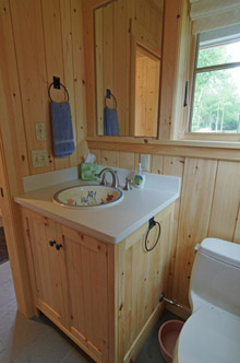 pine powder room