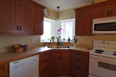 Kitchen sink with view