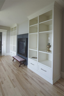 custom fireplace cabinets