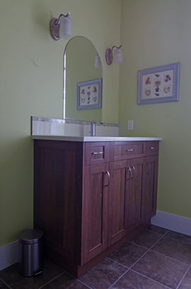 hardwood bathroom vanity