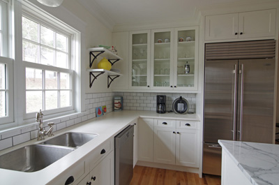 kitchen cabinets - glass doors