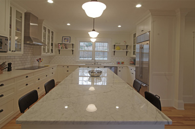 kitchen island - granite countertop