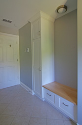 bathroom bench storage