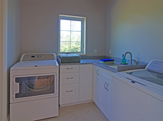 built in laundry room